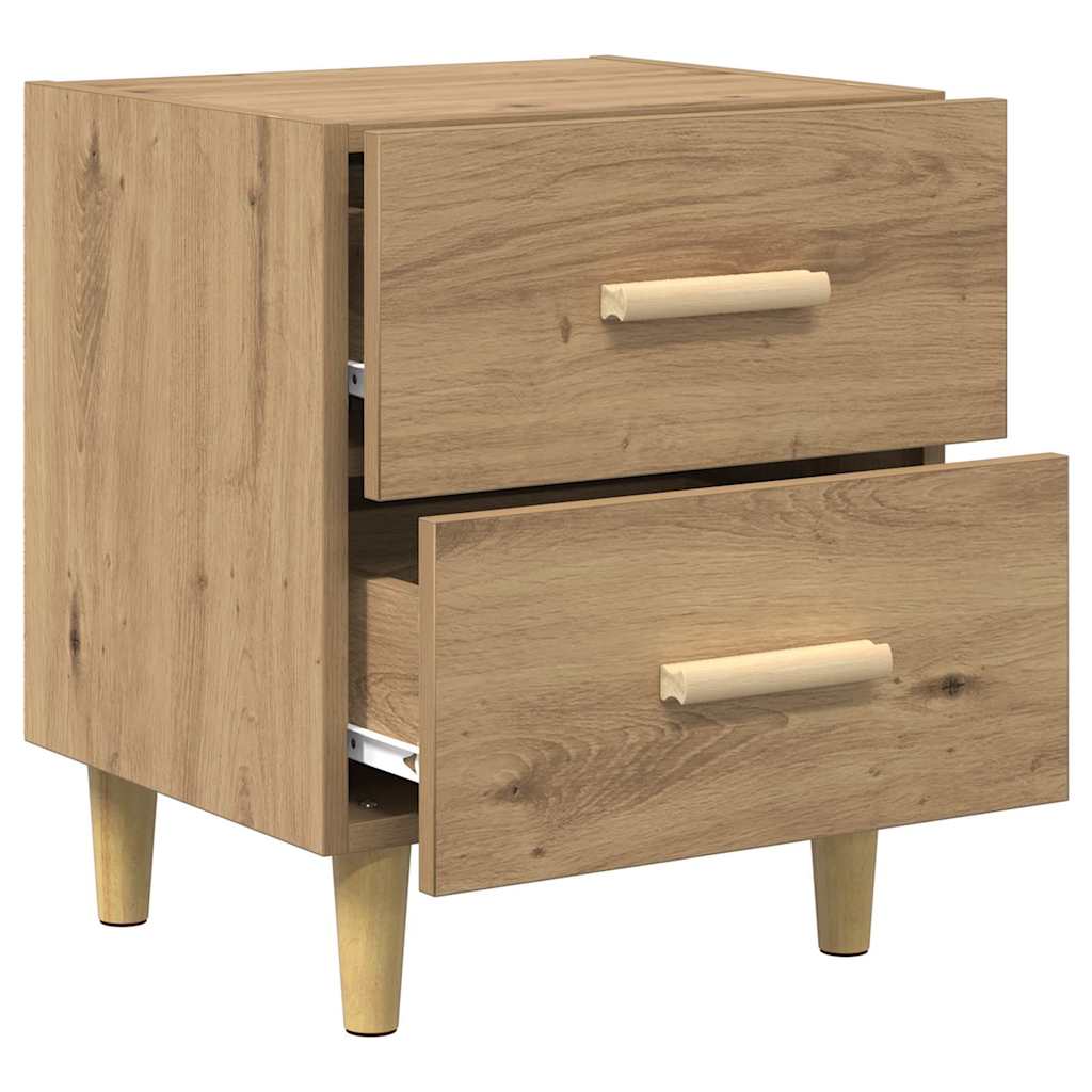 Bed Cabinet 2 pcs Artisan oak 40 x 35 x 47.5 cm Engineered wood